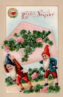 Zwerg Neujahr  Prägedruck 1910 I-II Bonne Annee Lutin - Contes, Fables & Légendes