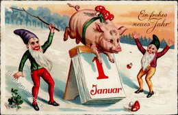 Zwerg Schwein Neujahr I-II Cochon Bonne Annee Lutin - Contes, Fables & Légendes