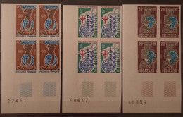 Polynésie Française/French Polynesia 1969 N°77/79 Nd Bloc De 4 CdF**TB - Geschnittene, Druckproben Und Abarten