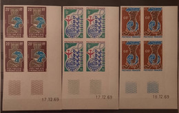 Polynésie Française/French Polynesia 1969 N°77/79 Nd Bloc De 4 Cd**TB - Non Dentelés, épreuves & Variétés