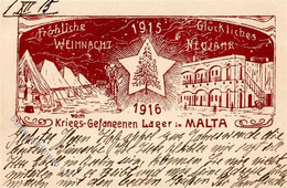 Kriegsgefangene Lager Malta Weihnachten 1915 I-II Noel - Autres & Non Classés