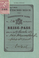 WK I Dokumente Reise-Pass Durlach (7500) 1917 I-II - Weltkrieg 1914-18