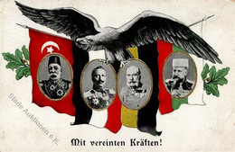 WK I Kaiser Wilhelm II. Envar Pascha Kaiser Franz Josef I. Und Zar Ferdinand I. I-II (kl. Eckbug) - Weltkrieg 1914-18