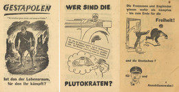 Anti Propaganda WK II Lot Mit 7 Flugblättern Gestapolen II - Oorlog 1939-45