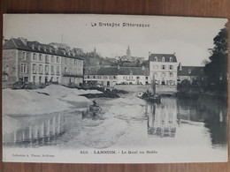 Lannion.le Quai Au Sable.dos Non Divisé.édition Waron 910 - Lannion