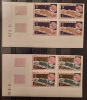 Polynésie Française/French Polynesia 1970 N°80/81 Nd Bloc De 4 Cd**TB - Sin Dentar, Pruebas De Impresión Y Variedades