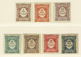 Portugal, 1904, # 7/13 Porteado, MH - Unused Stamps