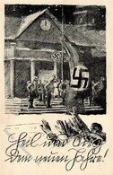 WK II SA Propaganda Karte Nr. 9 Heil Und Sieg Im Neuen Jahr Sign. Seibt I- - Guerre 1939-45