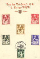 WHW WK II - DINA5 NS-WHW-GEDENKBLATT TAG Der BRIEFMARKE 1941 Mit Hessheimer-So-Marken Und S-o WIEN I - Weltkrieg 1939-45