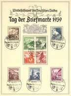 WHW WK II - Großes NS-WHW-GEDENKBLATT TAG Der BRIEFMARKE 1939 Mit WHW-Marken Und S-o BERLIN 1939 I - Weltkrieg 1939-45