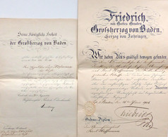 Verleihungsurkunde Lot Mit 6 Urkunden Des Karl Hoffmann Zwischen 1871 Und 1906 - Weltkrieg 1939-45