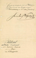 Verleihungsurkunde Patent Als Oberst-Leutnant Major Von Chappuis Mit Original Unterschrift Kaiser Willhelm I. 1853 II (a - Weltkrieg 1939-45