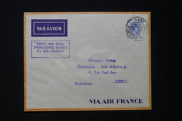 HONG KONG - Enveloppe 1er Vol Hong Kong / Hanoï En 1939 Par Air France - L 82459 - Covers & Documents