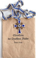 WK II Orden Ehrenkreuz Der Deutschen Mutter Dritte Stufe Mit Orig. Umschlag I-II - Oorlog 1939-45