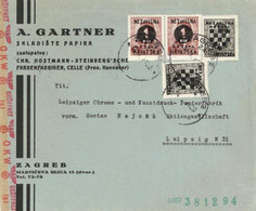 SERBIEN 1942 - Firmenbrief 14.10.1942 ZAGREB - LEIPZIG Mit OKW-Zensur I-II - Oorlog 1939-45