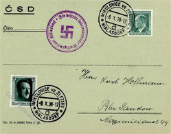 SUDETENLAND-BEFREIUNG - MIF Mit Befreiungs-o NIKLASDORF 6.X.38 I - Guerre 1939-45