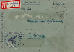 Feldpost WK II - Feldpost-Brief 10.12.44 Fp.-Nr. 25055 + Abs. Fp-Nr. 26393 KURLAND - Bedarfsspuren! - Guerra 1939-45