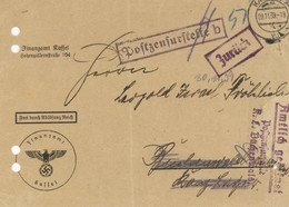 KZ-POST - Brief D. Finanzamt Kassel An LEOPOLD ISRAEL FRÖHLICH Im KZ BUCHENWALD 28.11.39 Mit Diversen Zensur-o Und Verme - Guerra 1939-45