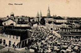 Synagoge LIBAU - Petermarkt Mit Synagoge Links! I-II Synagogue - Judaika