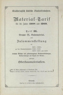 Eisenbahn Buch Großherzogliche Badische Staatseisenbahn Material Tarif Für Die Jahre 1908 U. 1909 Druck C. F. Müllersche - Eisenbahnen