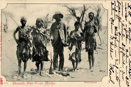 Kolonien Deutsch Südwestafrika Eingeborene Buschleute Stpl. Okahanda 1908 I-II Colonies - Afrika