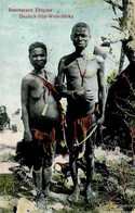 Kolonien Deutsch Südwestafrika Eingeborene Buschmann Ehepaar Stpl. Usakos 1908 I-II Colonies - Afrika