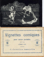 AK-Geschichte Vignettes Comiques Im Original Umschlag Mit 4 Stück I-II - Historia