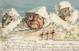 Berggesichter Sign. Hansen Jungfrau Mönch Und Eiger 1897 I-II Face à La Montagne - Otros & Sin Clasificación