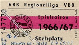 Fussball Eitrittskarte Regionalliga 1966/67 I-II - Football