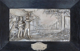 Schützenfest Remlingen (8702) Zinn Relief 47 X 31 Cm Ehrenpreis Des Schirmherrn Walter Martin Zum 14. Gauschützenfest I- - Tir (Armes)