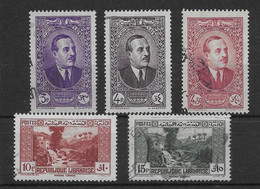 Grand Liban N°152/156 - Oblitéré - TB - Used Stamps