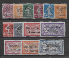 Grand Liban N°1/14 Sauf N°4 - Neufs * Avec Charnière - TB - Unused Stamps