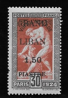 Grand Liban N°20 - Variété G Maigre - Neuf * Avec Charnière - Manque 1 Dent Sinon TB - Ungebraucht