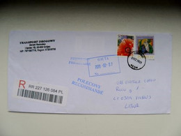 Cover Sent From Poland Registered - Briefe U. Dokumente