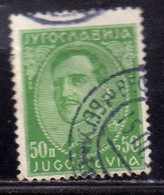 YUGOSLAVIA JUGOSLAVIA 1934 KING ALEXANDER RE ROI 50p USED USATO OBLITERE' - Gebraucht