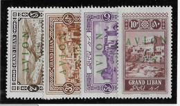 Grand Liban Poste Aérienne N°9/12 - Neuf * Avec Charnière - TB - Aéreo