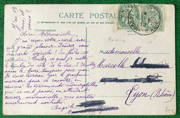 Levant N°13 (x2) Sur CPA - TAD MERSINA, Turquie D'Asie 1909 - (B352) - Cartas & Documentos