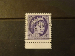 CANADA 1954 Perforé  Elizabeth II - Perforiert/Gezähnt