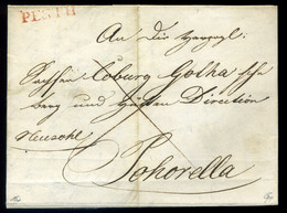 PESTH 1840. Levél, Tartalommal Piros Bélyegzéssel Pohorellára Küldve  /  1840 Letter With Cont. Red Pmk To Pohorella - ...-1867 Préphilatélie