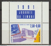 FRANCE 1991 JOURNEE DU TIMBRE. Yvert N° 2689 Avec Logo Millesime Attenant Issu Du Carnet. ** Neuf Sans Charnière. MNH - Unused Stamps