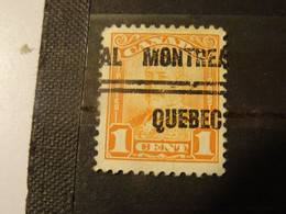 CANADA 1928-29    GEORGES  V  PREOBLITERE - Préoblitérés