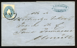 TEMESVÁR 1863. Régi 15 Kr-os Céglevél , N.F. Buresch ,  Znaimba Küldve - ...-1867 Vorphilatelie