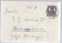 Duitsland Rijkspost Brief Met Michelno. 101a (137) - Andere & Zonder Classificatie