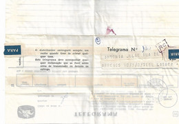 Telegrama , Telegram , From Castelo Branco To Lisboa , 1972 , ANJOS Postmark , RC - Storia Postale