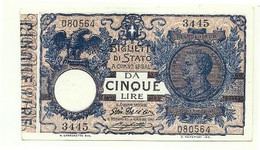 Italia - 5 Lire 1915      ---- - Italia – 5 Lire