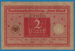 DEUTSCHES REICH 2 X 2 Mark	01.03.1920	Série # 1. 940741+42   P# 59	DARLEHENSKASSENSCHEIN - Amministrazione Del Debito