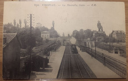 Carte Postale Viroflay La Nouvelle Gare , Entrée Train à Vapeur 1923 - Viroflay
