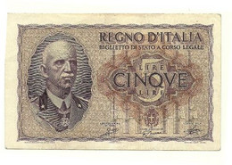 Italia - 5 Lire 1940     ---- - Italië– 5 Lire