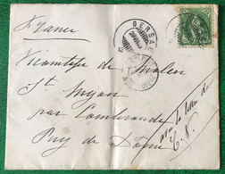 Suisse N°72 Sur Enveloppe TAD GERSAU 28.7.1888 - (B373) - Covers & Documents