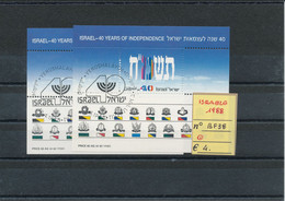 ISRAELE- 1988 N°BF 38 USATO - Usados (con Tab)